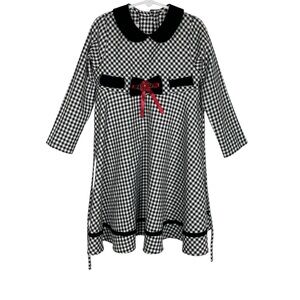 Bonnie Jean Girl's Black and White Checkered Dress Size 5